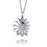 Sunflower silver flower with zirkonia from Izabel Camille
